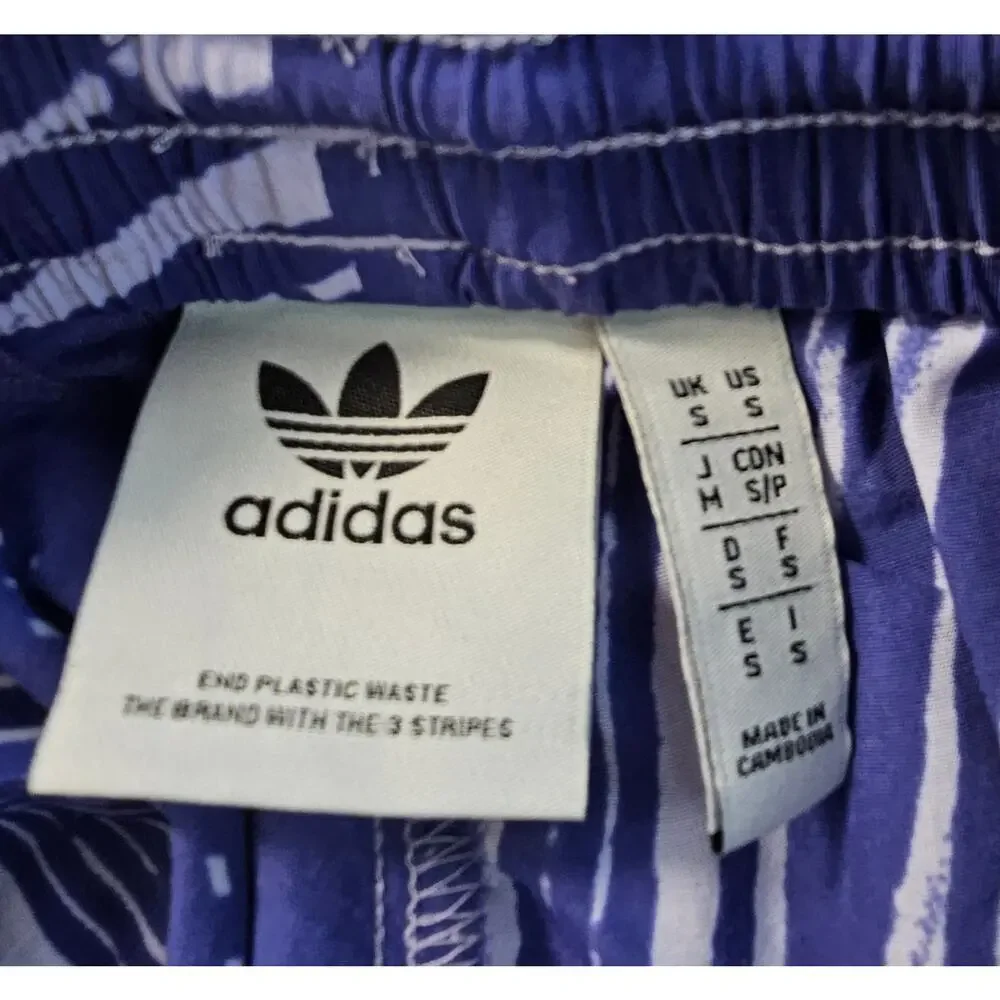 adidas Originals Adiplay Allover  Summer Shorts Unlined purple zip pocket S _